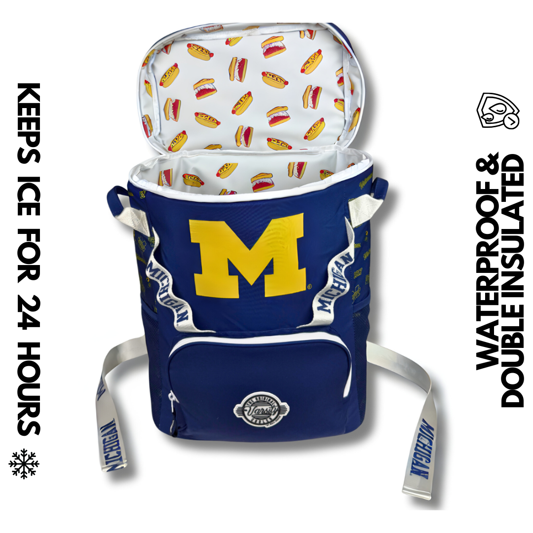 Varsity Cooler - Wholesale Cooler/Cooler Bag - University of Michigan Backpack Cooler11