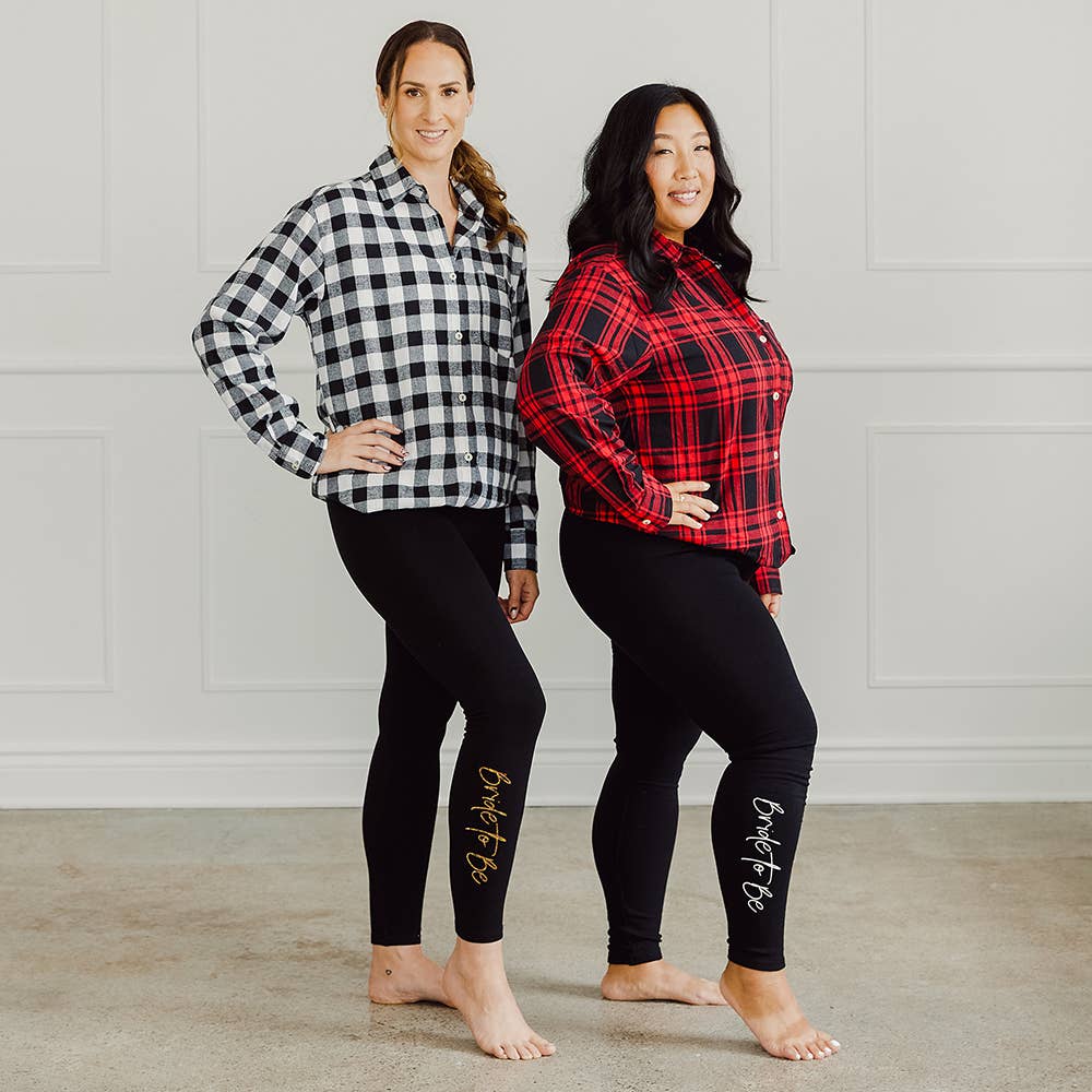 Weddingstar Inc. - Wholesale Fashion Leggings - Women's - Women’s Custom Printed Black Leggings - Bride To Be2