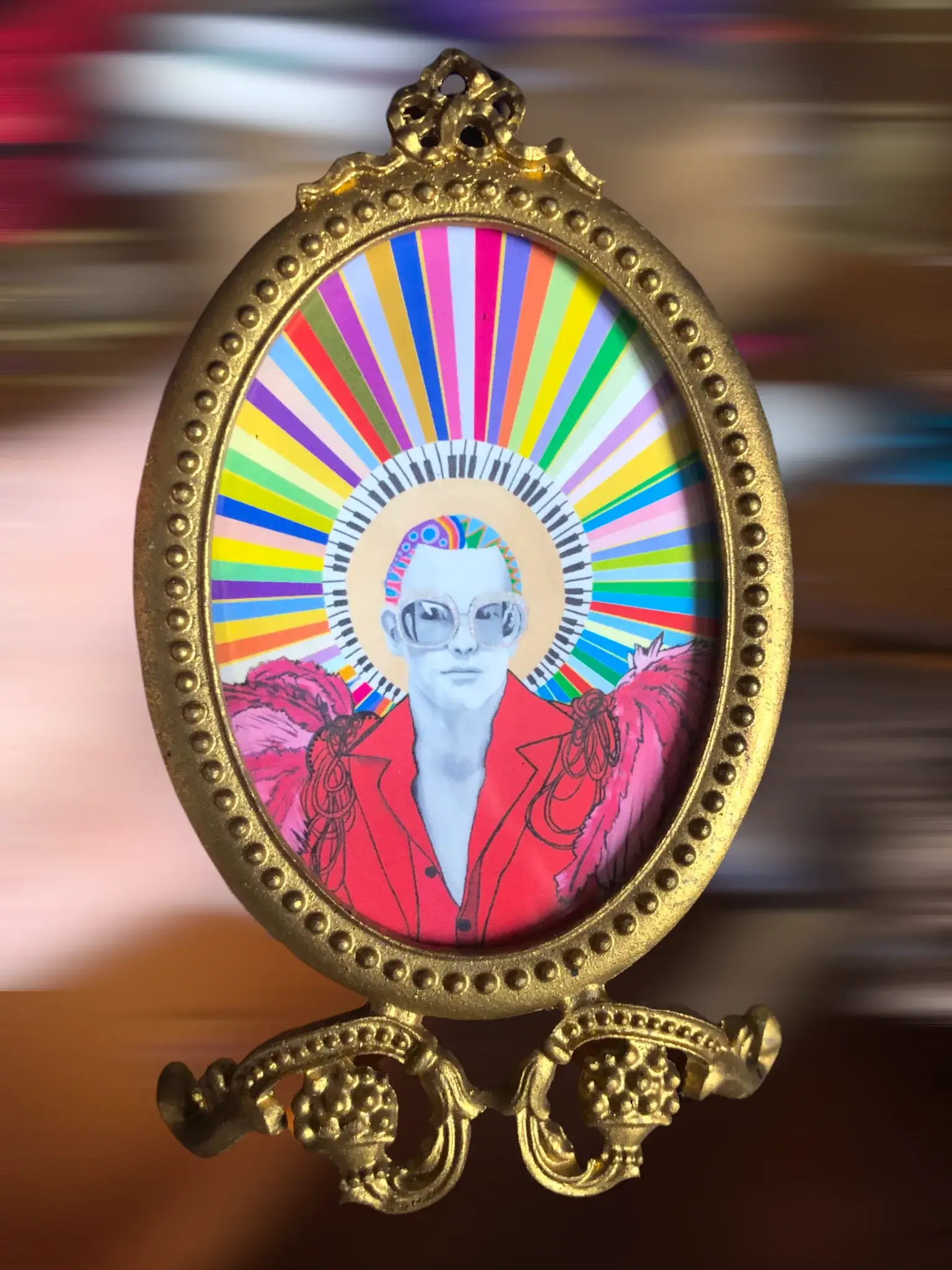 Somethingbadass – wholesale Picture frame – Baroque Oval Frame with Pop Art7