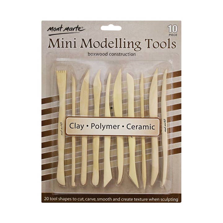 Mini Modelling Tools Boxwood 10pc for wholesale by Mont Marte Usa, Inc.