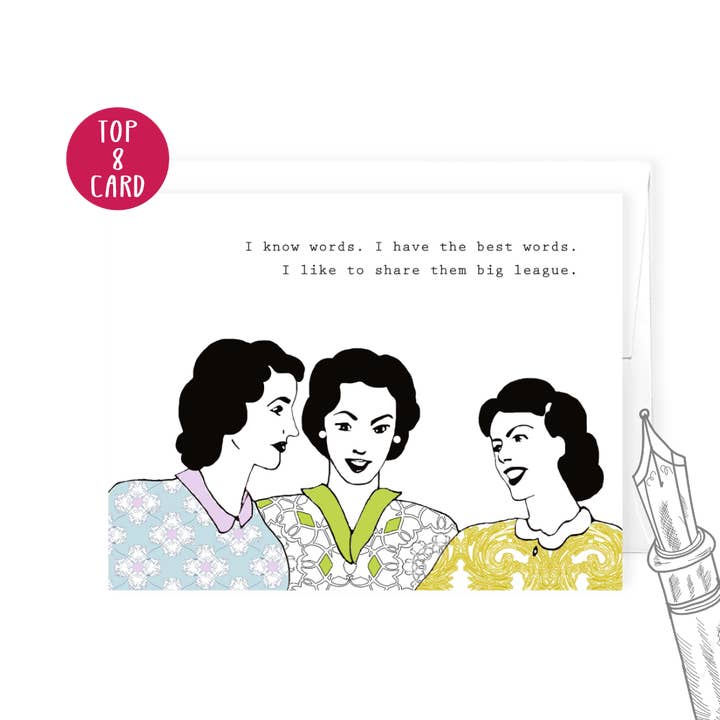I Know Words - Greeting Card for wholesale by Dry Wit Goods
