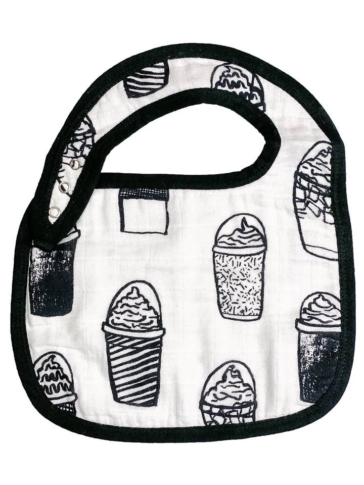 Babete de musselina de algodão orgânico - café por atacado de Modern Burlap