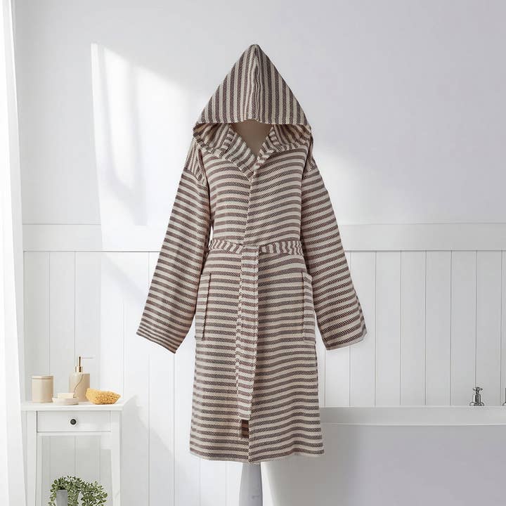 Bathrobe Turkish Cotton Light-Weight Summer with Hood Robe for wholesale by Kikoya