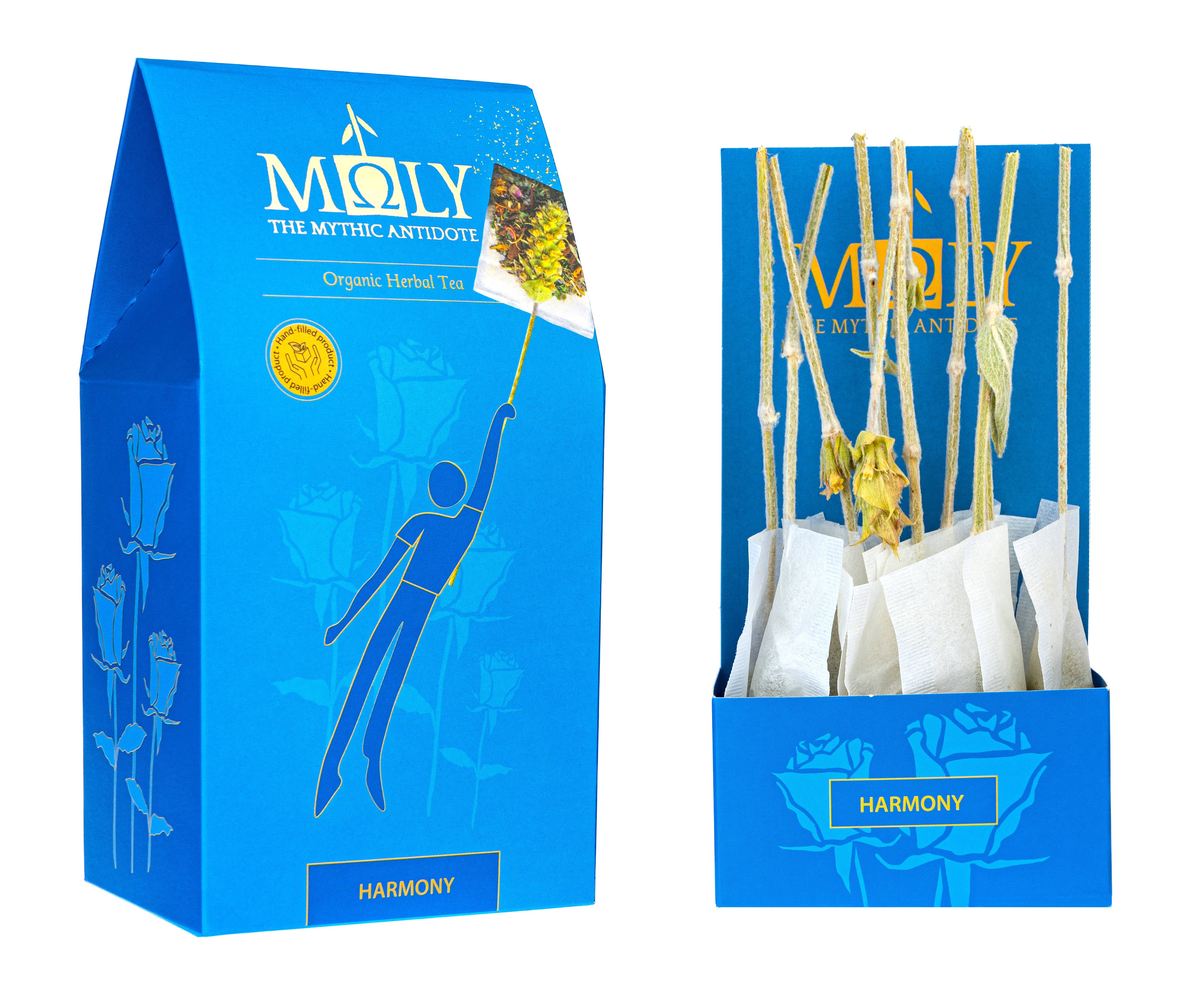 Moly the mythic antidote - Wholesale Health/Detox Tea - Herbal Tea bio, <Harmony> with herbal stem1
