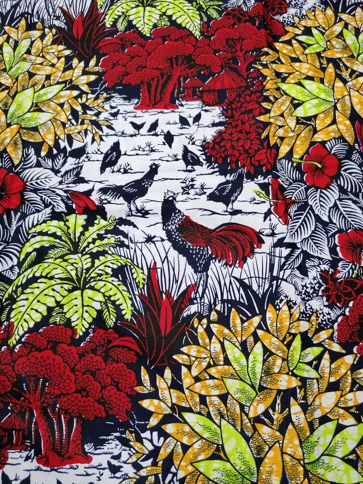 MOLOKAI : tissu à motif VLISCO Premium Super Wax - 2 yards pour la vente par ASKA London