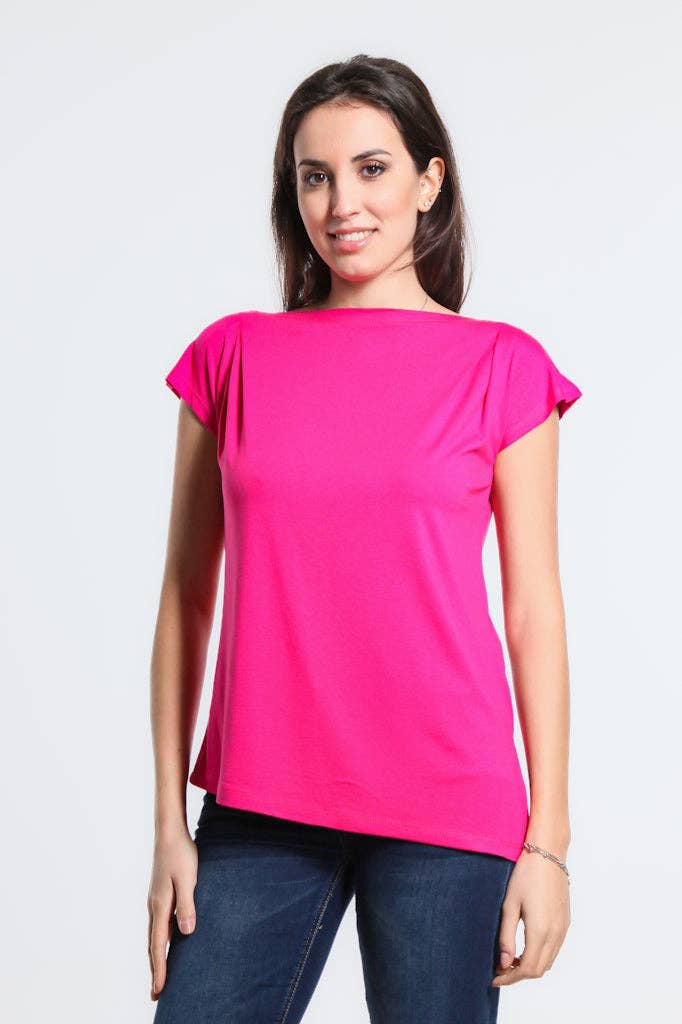 TINA Stephens Italy/Tees By Tina – Top de malha - Mulher por atacado – Kailyn Luxe - Chá de Fenda Lateral com Fenda Lateral (BSS221)16