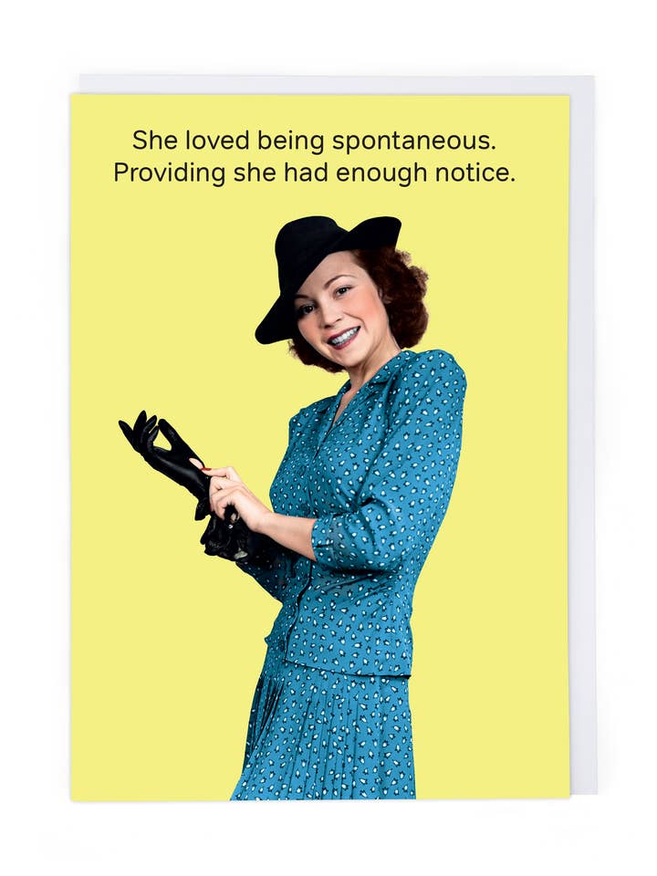 Spontaneous Greeting Card for wholesale by Cath Tate Cards