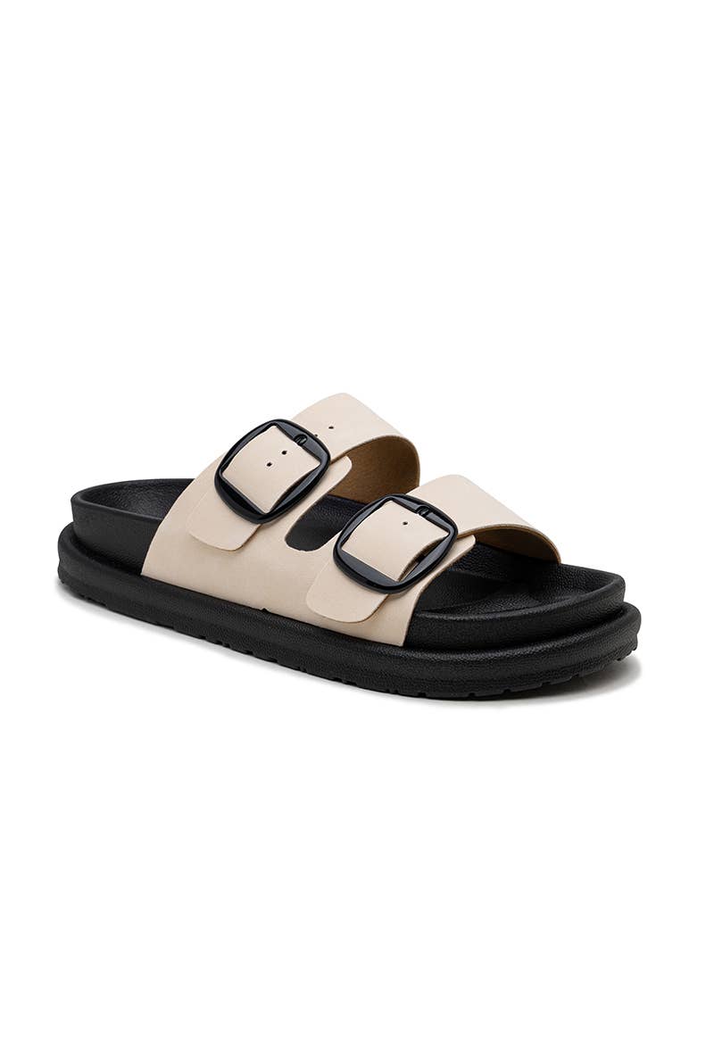 LADY GLORY - Wholesale Sandals - Women's - Flat mules with double buckles – Comfort and casual style19