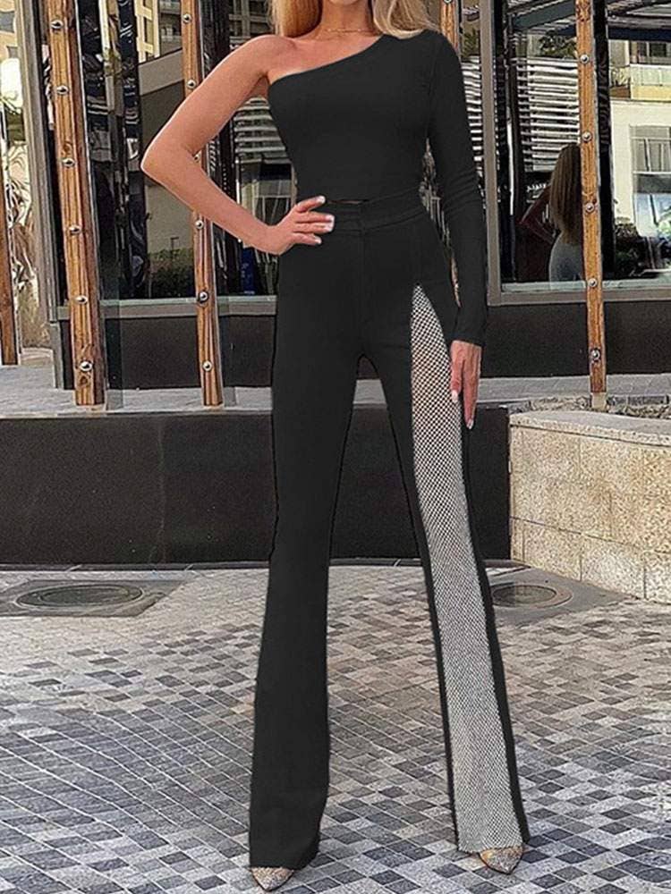 Flarix - Wholesale Pants - Women's - women polyester high rise waist flared trousers1