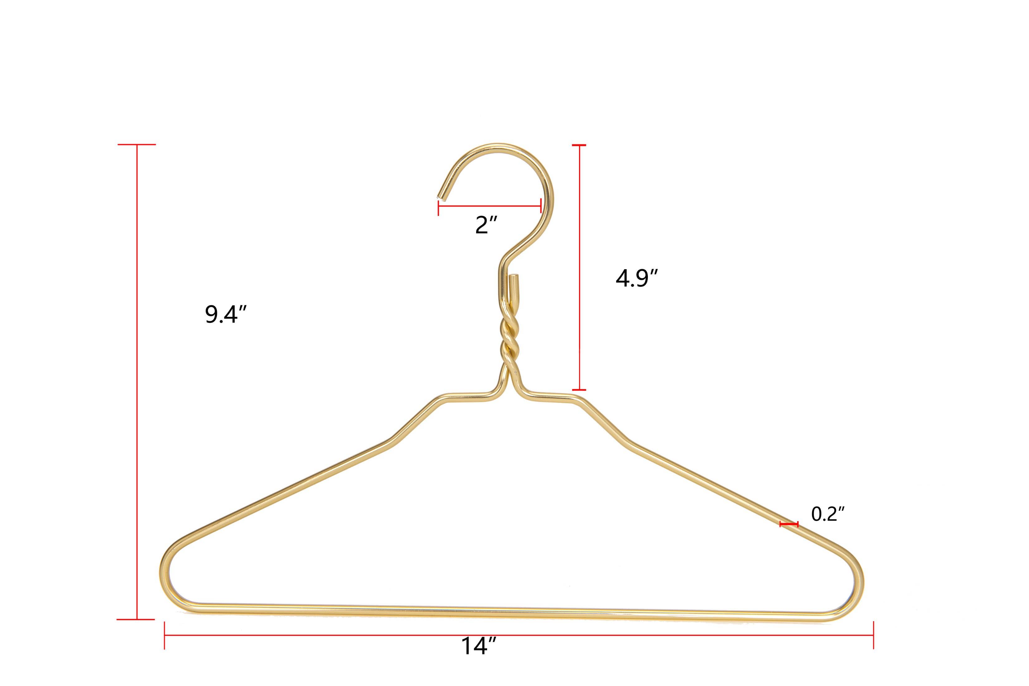 Quality Hangers - Wholesale Clothes Hangers - AL21 - 14" Junior size Gold Aluminum Hangers - 100 Hangers6