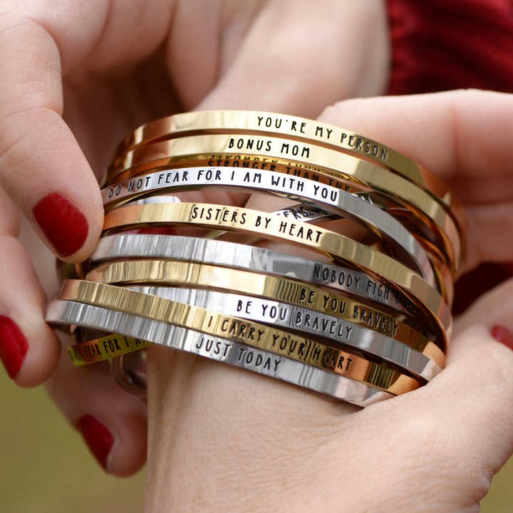 WARRIOR Stamped Bracelet for wholesale by floralee LIVING