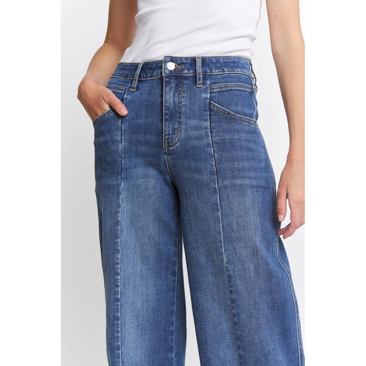 ELEPHANT HIGH RISE SEAMED WIDE LEG ANKLE for wholesale on Faire5