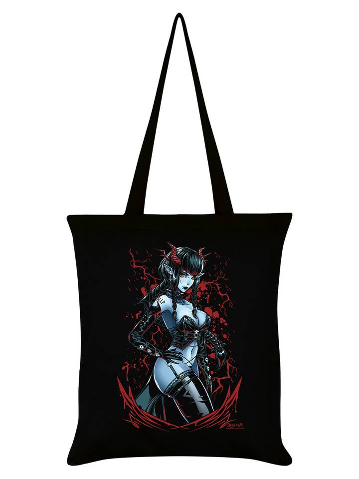 Requiem Collective Ruby Black Tote Tas voor wholesale door Grindstore