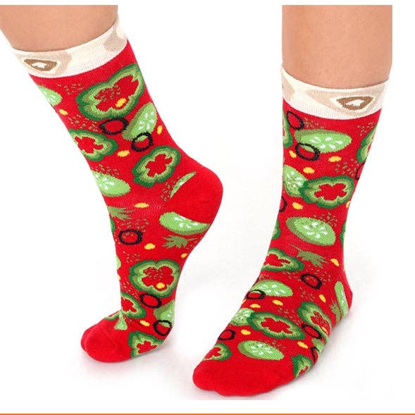 Funkyrel® Atzbranding Limited - Wholesale Socks - Women's - Foodie - Pizza Socks 4 Pairs5