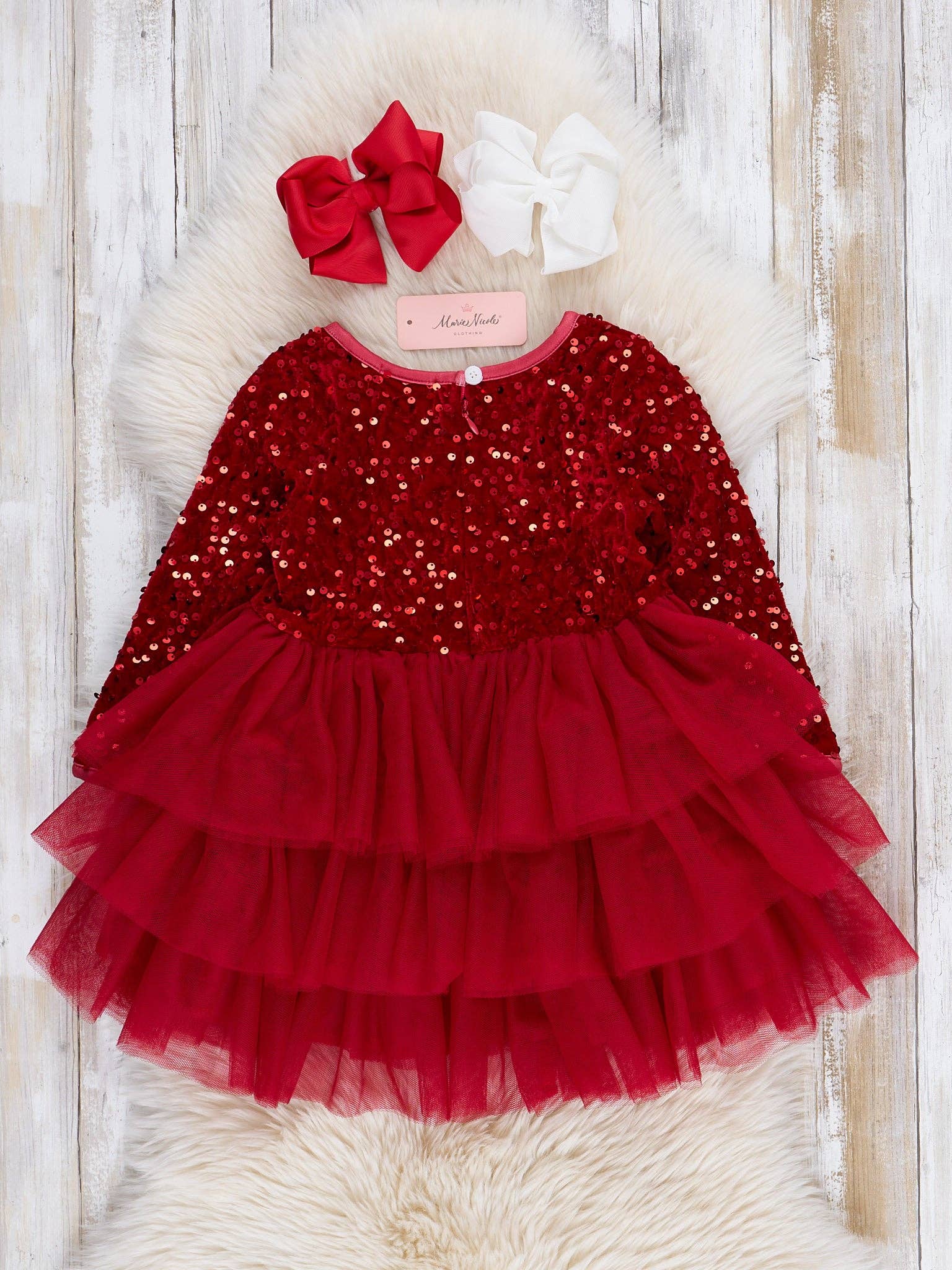 Marie Nicole Clothing - Wholesale Dress - Kids - Sparkle Party Triple Tiered Tulle Dress5