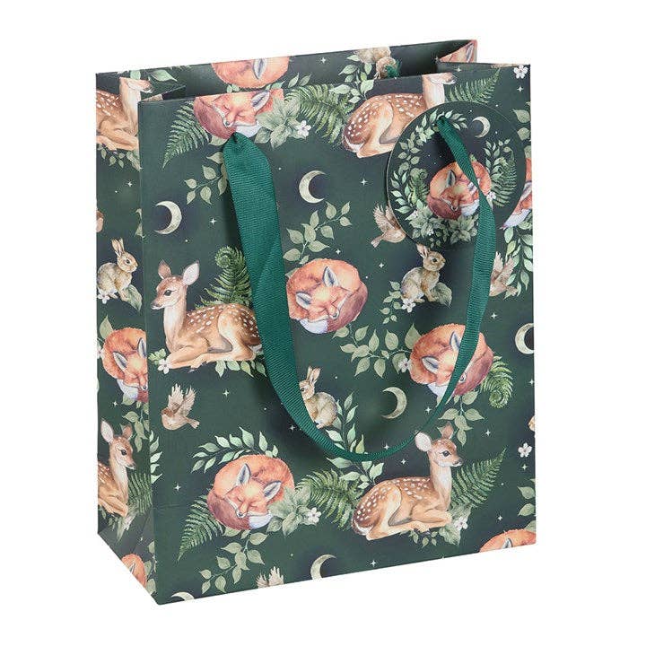 Something Different Wholesale – wholesale Gift bag – 23cm Medium Fawn and Friends Forest Animal Print Gift Bag1