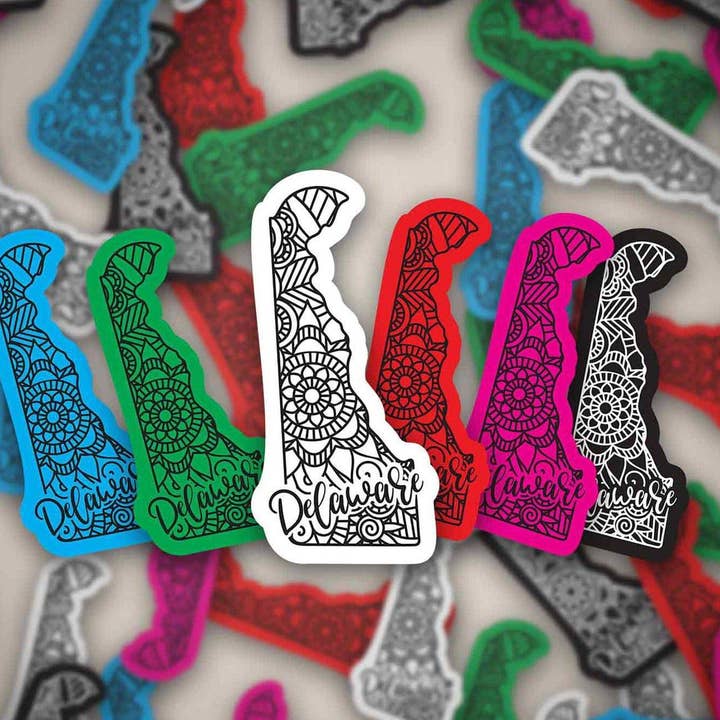 Delaware Sticker | Bumper Sticker | Bottle Sticker | Travel Sticker | Laptop Sticker | Waterproof Sticker | Vinyl Sticker | Decal | 3.5" for wholesale by Albion Mercantile Co.