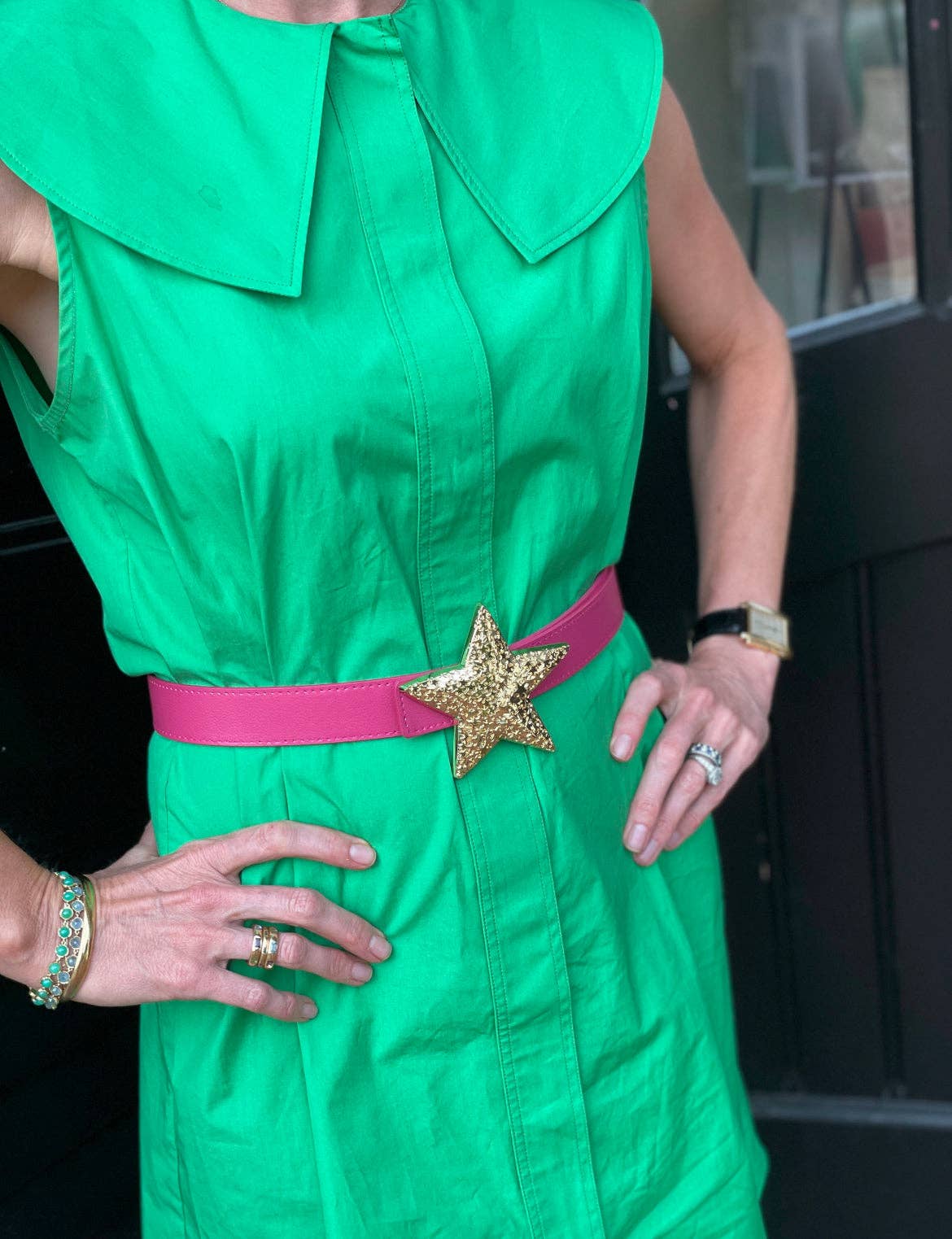 Cesoli - Wholesale Belt - Women's - Barbie & Raspberry Reversible Leather Belt | 3cm6