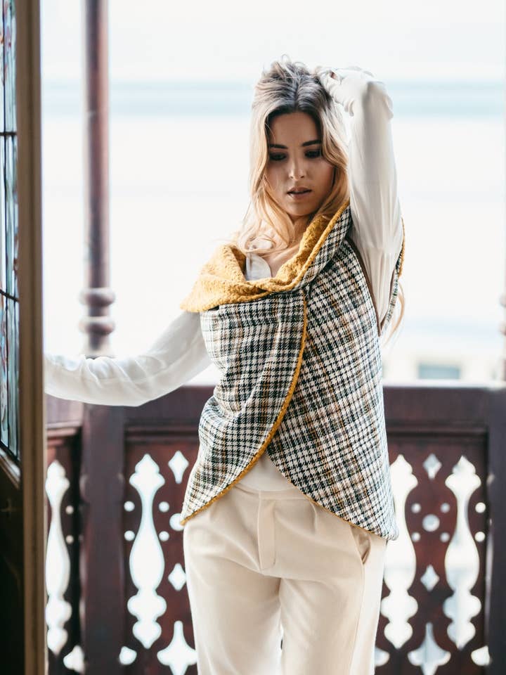 STAR, Ocher Vest for wholesale by Arantxa Arenas Design