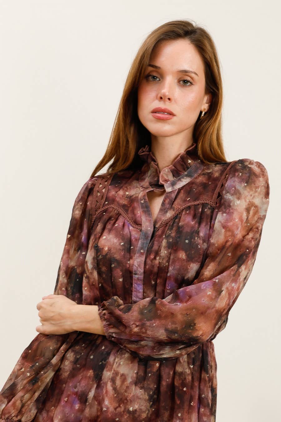 MOOYA - Wholesale Dress - Women's - Flowy long dress with gradient print - M211-11