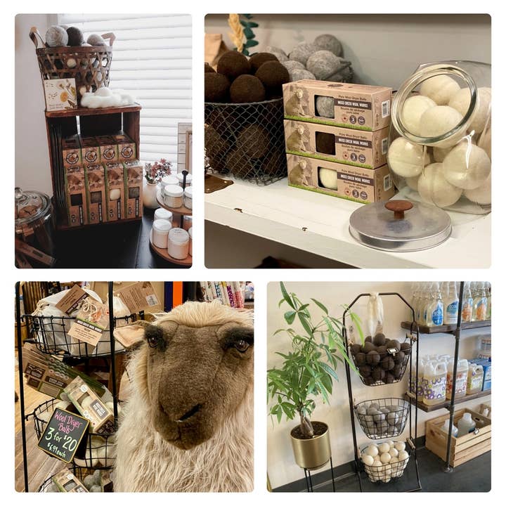 Moss Creek Wool Works - Wholesale Dryer balls - 100% Pure Wool Dryer Balls | 3-Pack Barn Box | White & gray8