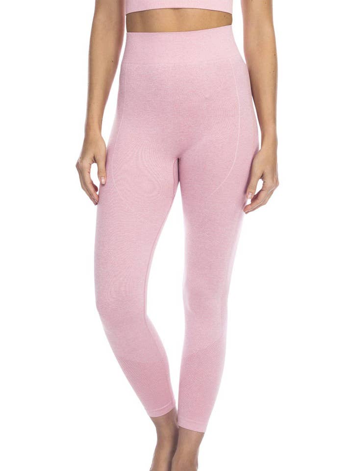 Leggings da palestra senza cuciture Club Moda con dettaglio a costine per la vendita all'ingrosso da parte di La Moda Clothing