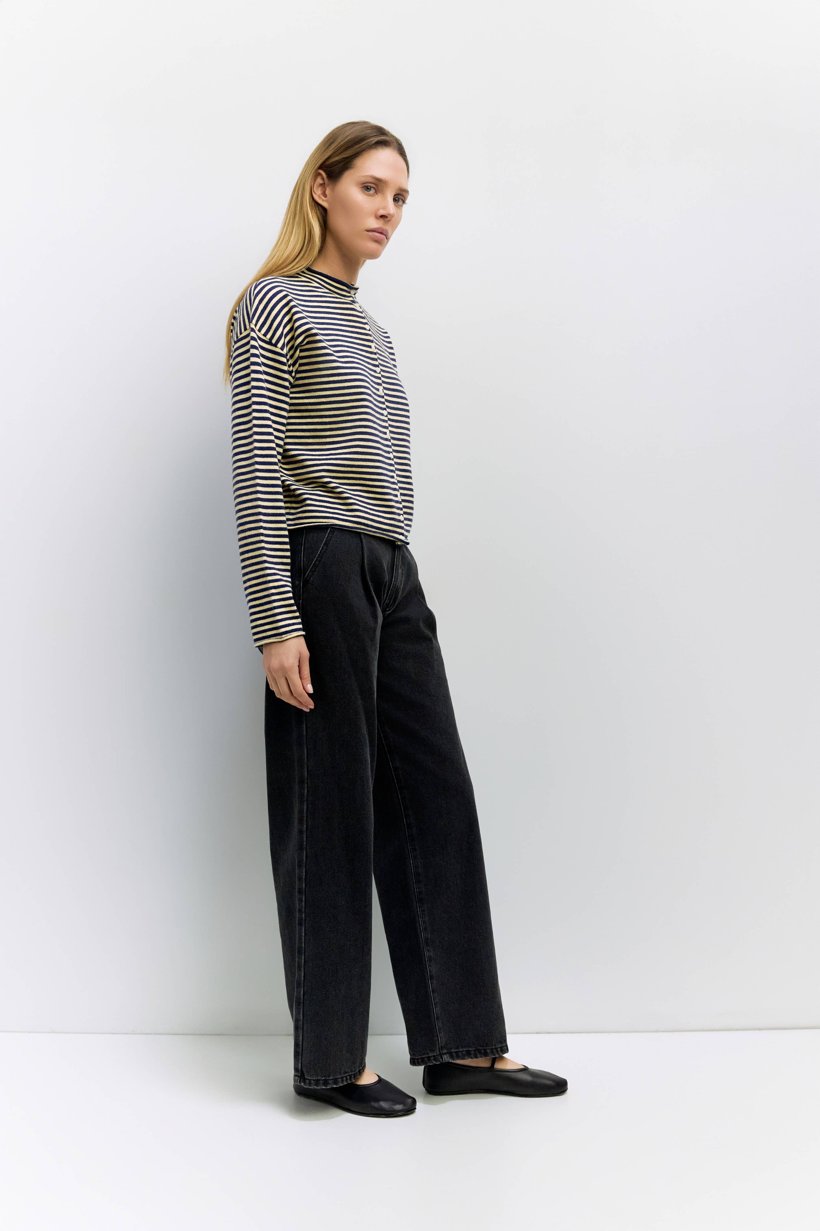 MOD REF - Wholesale Cardigan - Women's - The Elisa Cardigan | Striped Button-Down Cardigan17