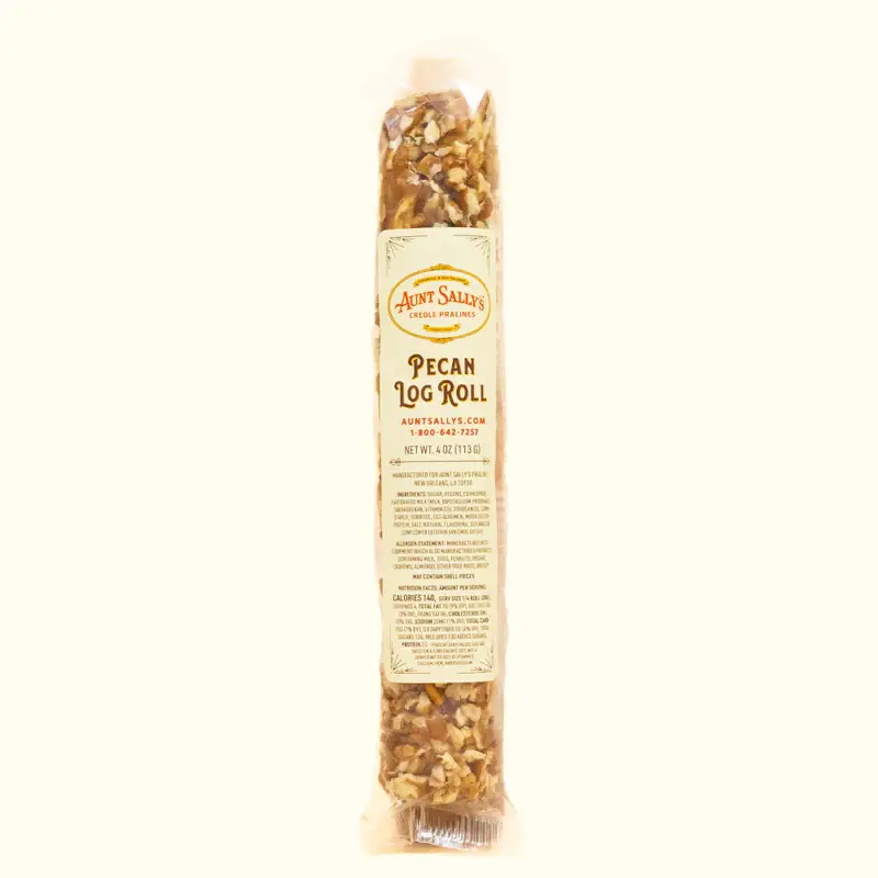 Aunt Sally's Pralines - Wholesale Nougat - Original Praline Pecan Log Roll1