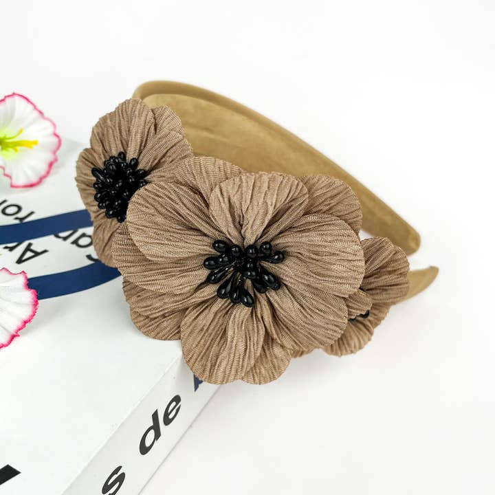 TheDivaSoap - Wholesale Fashion Headband - Women's - Pearl Flower Headband, Elegant Floral Hair Accessory2