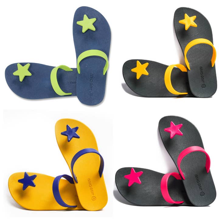 Sweety Star Flipflops - Choose Your Own Colour Way - Eco for wholesale by MOO CHUU UK