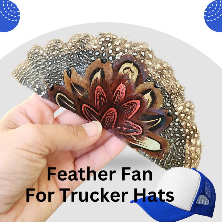 Funk Town Tees - Wholesale Hat Accessory - Women's - Western Feather Fans for Trucker Hats Hat Bar Supplies (Copy)