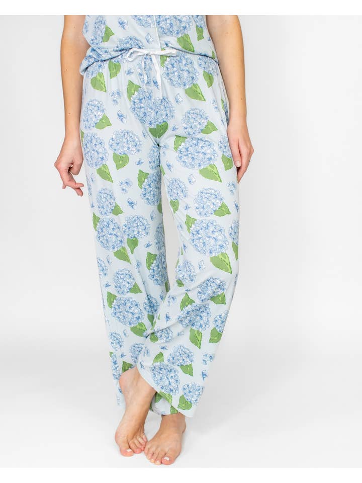 The Royal Standard - Wholesale Sleepwear Bottom - Women's - Hydrangea Sleep Pants Illusion/Blue/Green -Asst.