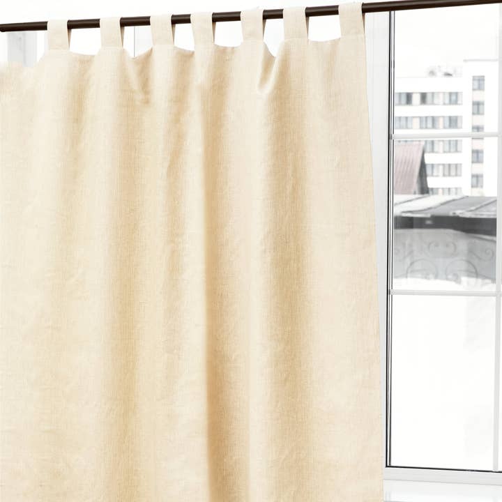 LinenQ - Wholesale Curtain - Tab top linen curtains (unlined)2