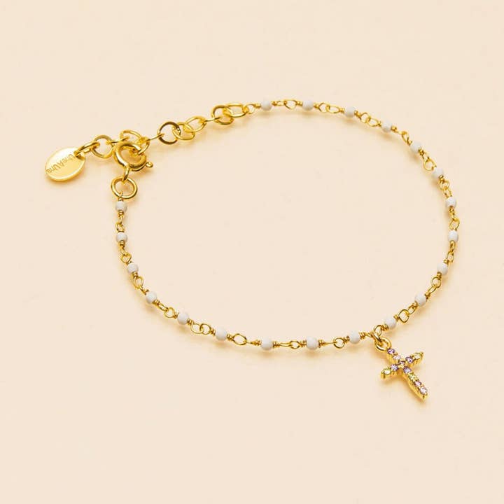 INDIA CROSS MULTI-CUBIC-ZIRCON-ARMBAND für den Großhandel von Une A Une