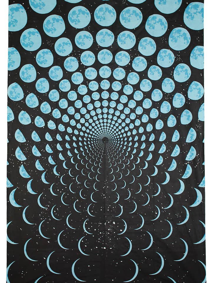 Moon Phases Lunar Tapestry New Age Boho Tapestries Packaged for wholesale by Sunshine Joy