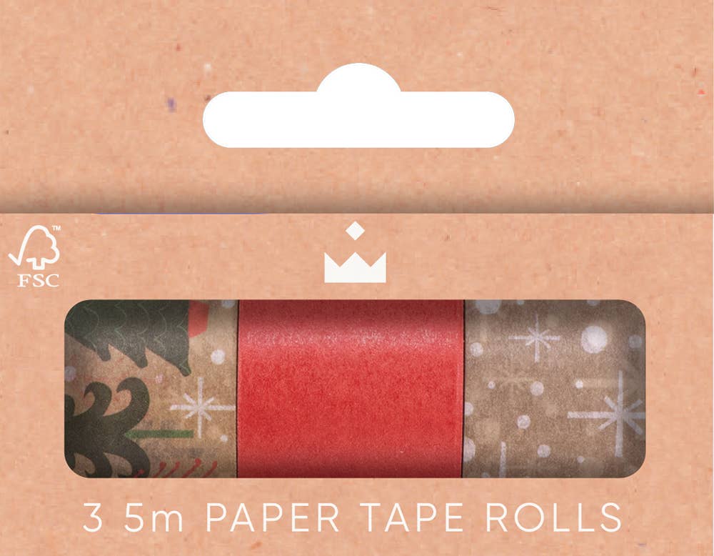 Celebration Crackers – wholesale Tape – Christmas Forest 25mm x 5m Paper tape0