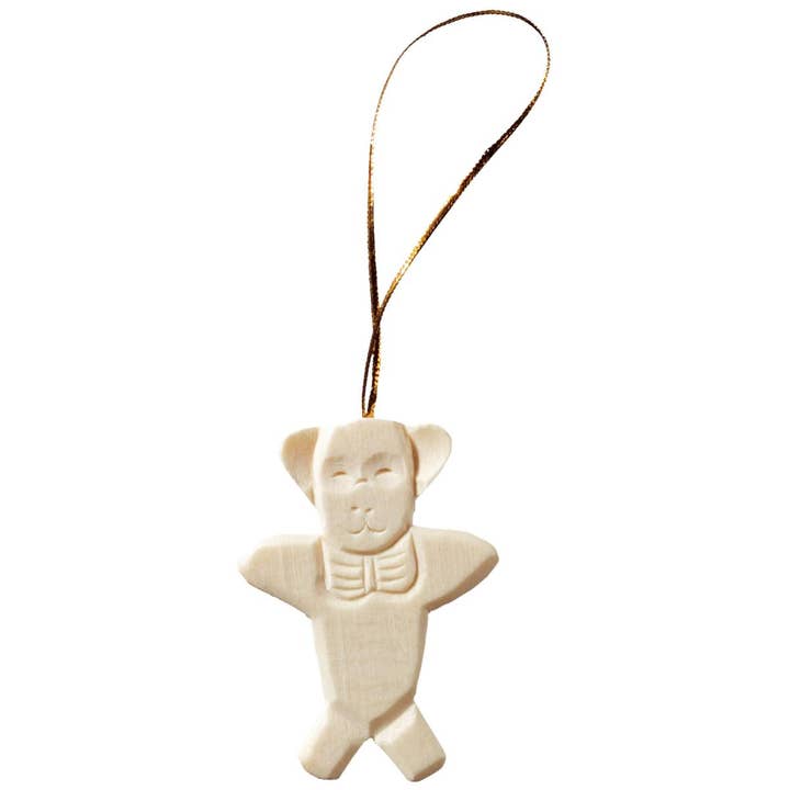 Dolfi - Wholesale Ornament - Teddy in wood to Hang 15987