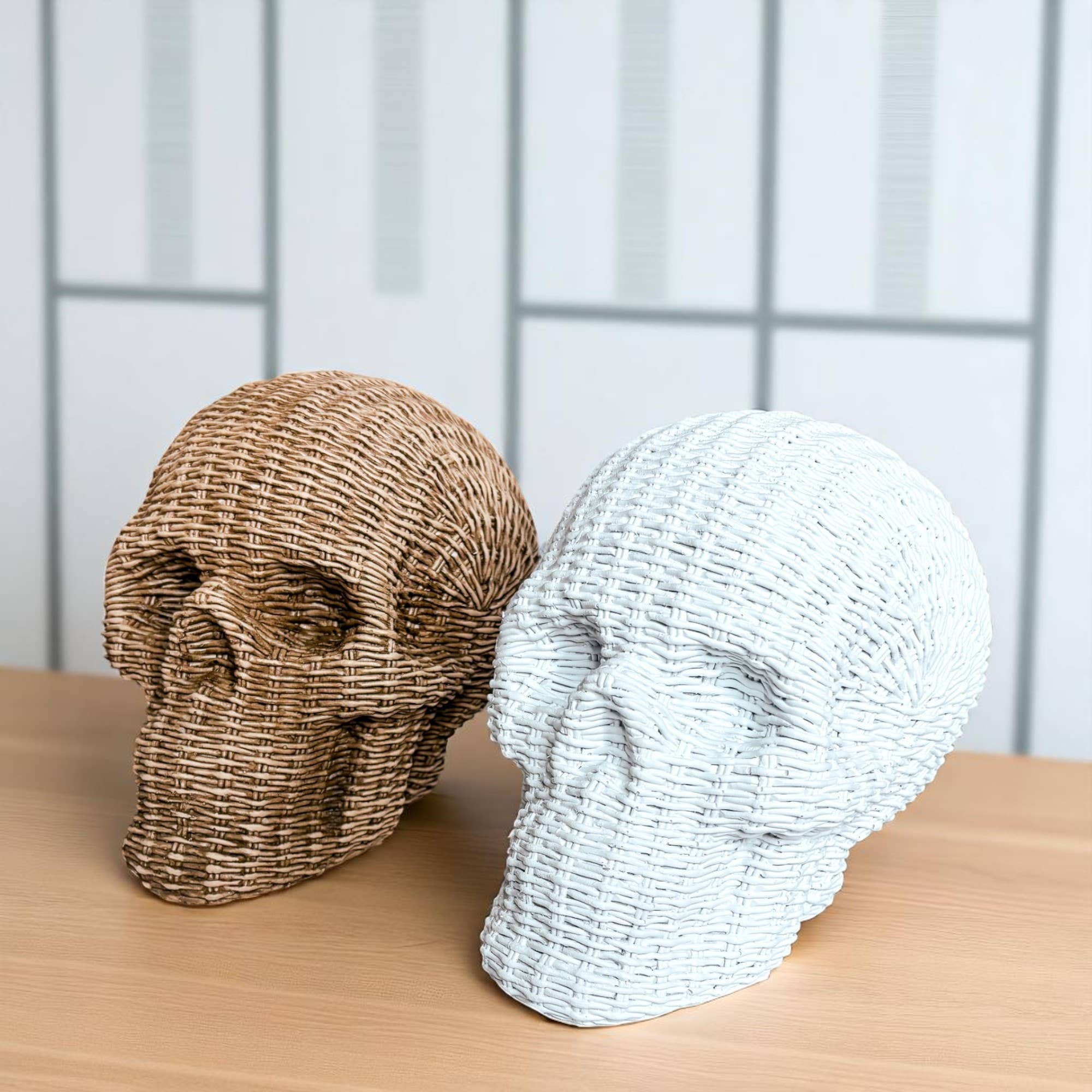 Gia Roma - Wholesale Decorative Figurine - Resin Skull Statue Rattan Halloween Gothic Home Decor Unique40