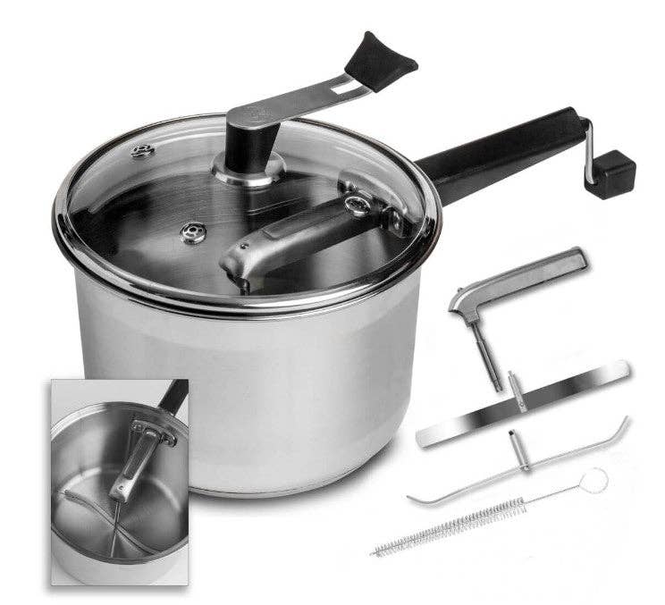 Flyer Foods Inc - Vente Appareils électroménagers - Série Platine Popcorn Popper en Acier Inoxydable Whirley Pop6