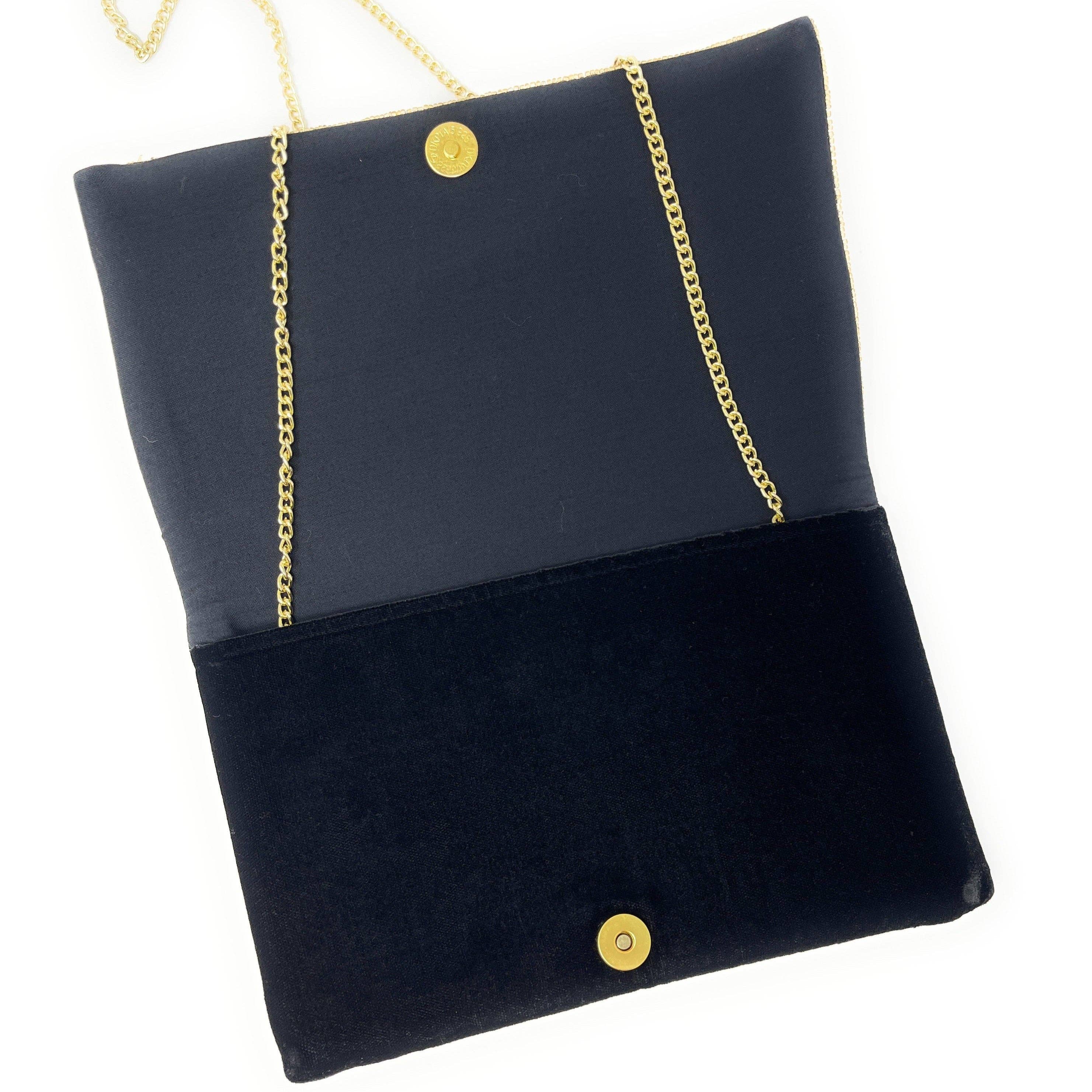 Twine and Love – wholesale Clutch bag – women's – Starlight Velvet Beaded Clutch Purse7