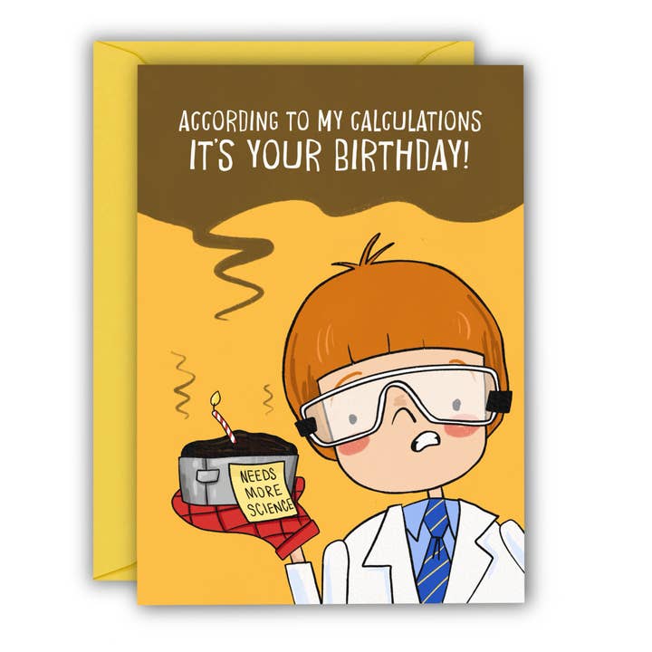 Funny Kid’s Birthday Card - Cake Scientist for wholesale by RUNNING WITH SCISSORS