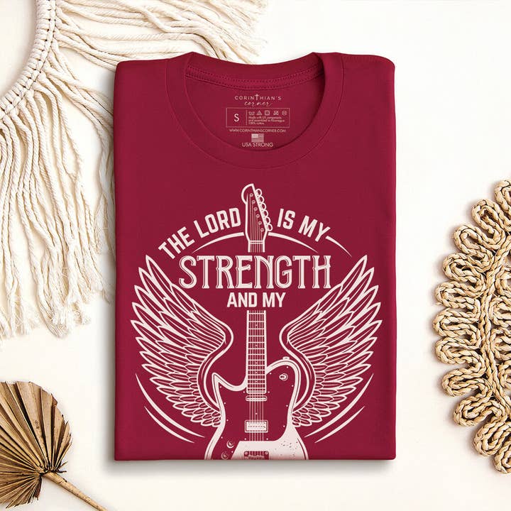 Corinthian's Corner - Vendita all'ingrosso Maglietta serigrafata - Donna - T-shirt con grafica «La mia forza e la mia canzone»1