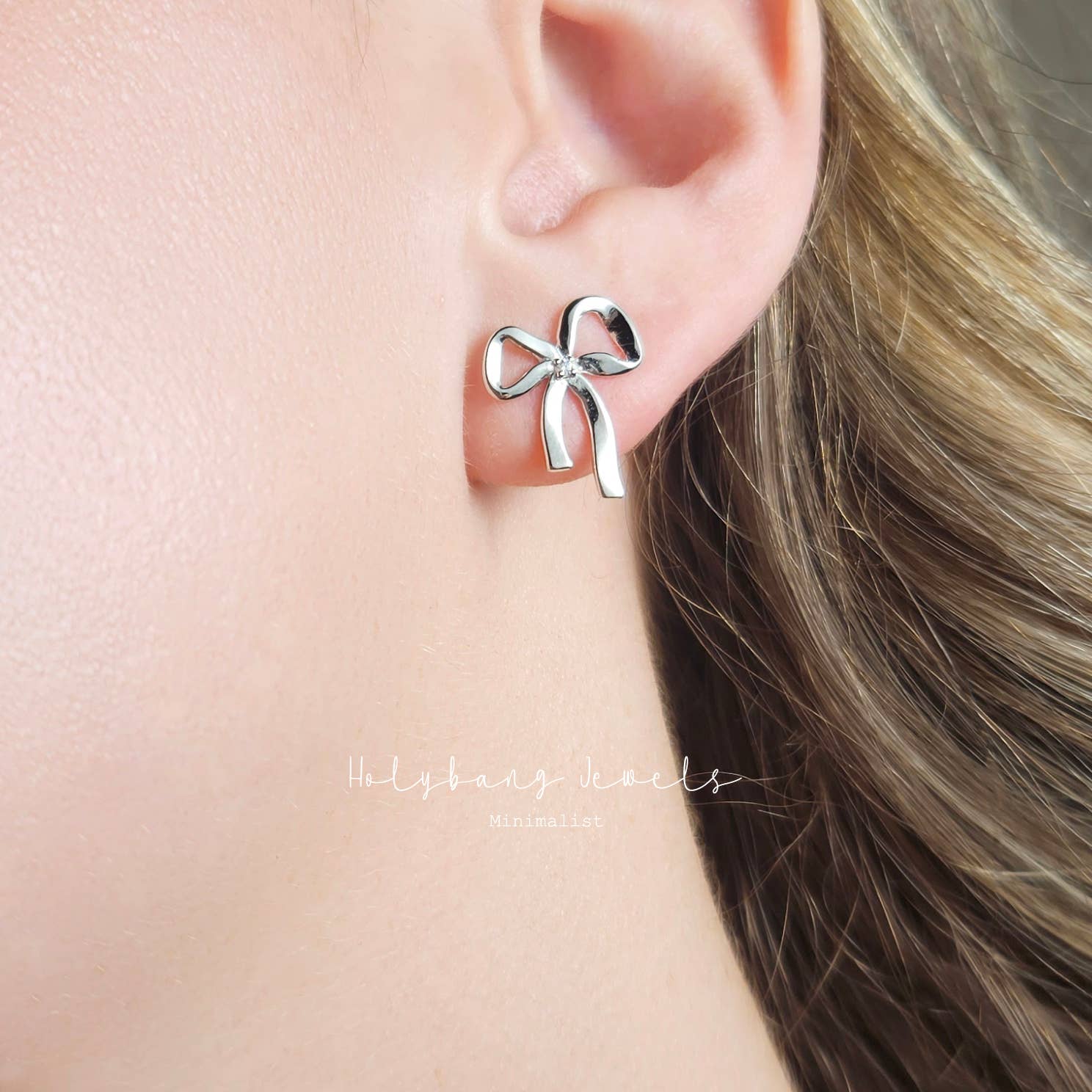 HolyBang Jewels - Wholesale Stud/Post Earrings - DAINTY BOW EARRINGS - E-S16731