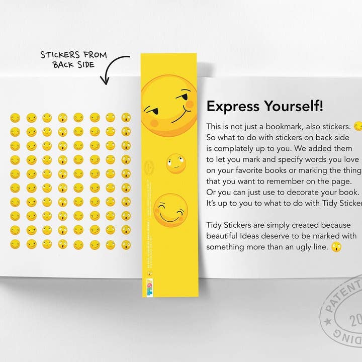 80 emoji aggiunte ai segnalibri per la vendita all'ingrosso da parte di Tidy Stickers