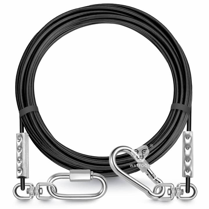 Câble d'attache de 15 pieds pour grands chiens pesant jusqu'à 300 livres pour la vente par WATFOON