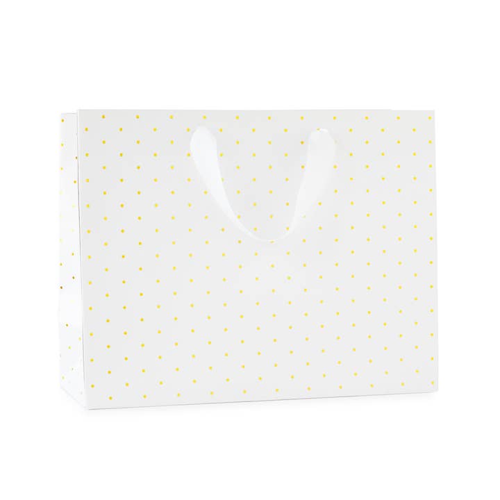 Large Gold Swiss Dot Gift Bag for wholesale by Sugar Paper