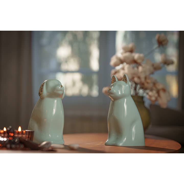 Pulvis Art Urns - Wholesale Pet Urn/Keepsake Box - "Cuddle" Pet Urn for Dog - Pink | Ceramic 9