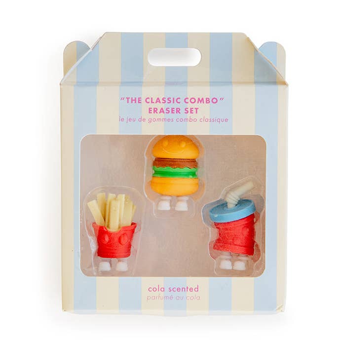 Classic Fast Food Combo Eraser Set for wholesale by Jollity & Co. + Daydream Society