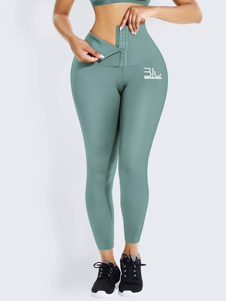 High Green Waist Pants Shaper Full Length Potential for wholesale by Blu Activewear