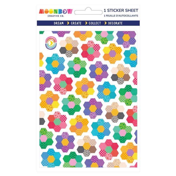 Quilty Pleasures Glossy Sticker Sheet for wholesale by Moonbow Creative Co.